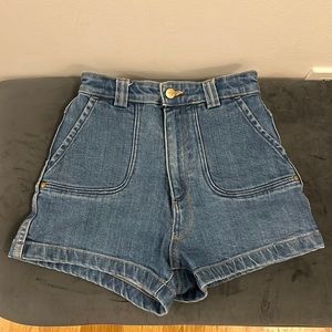 Wrangler 70s style high waist denim shorts